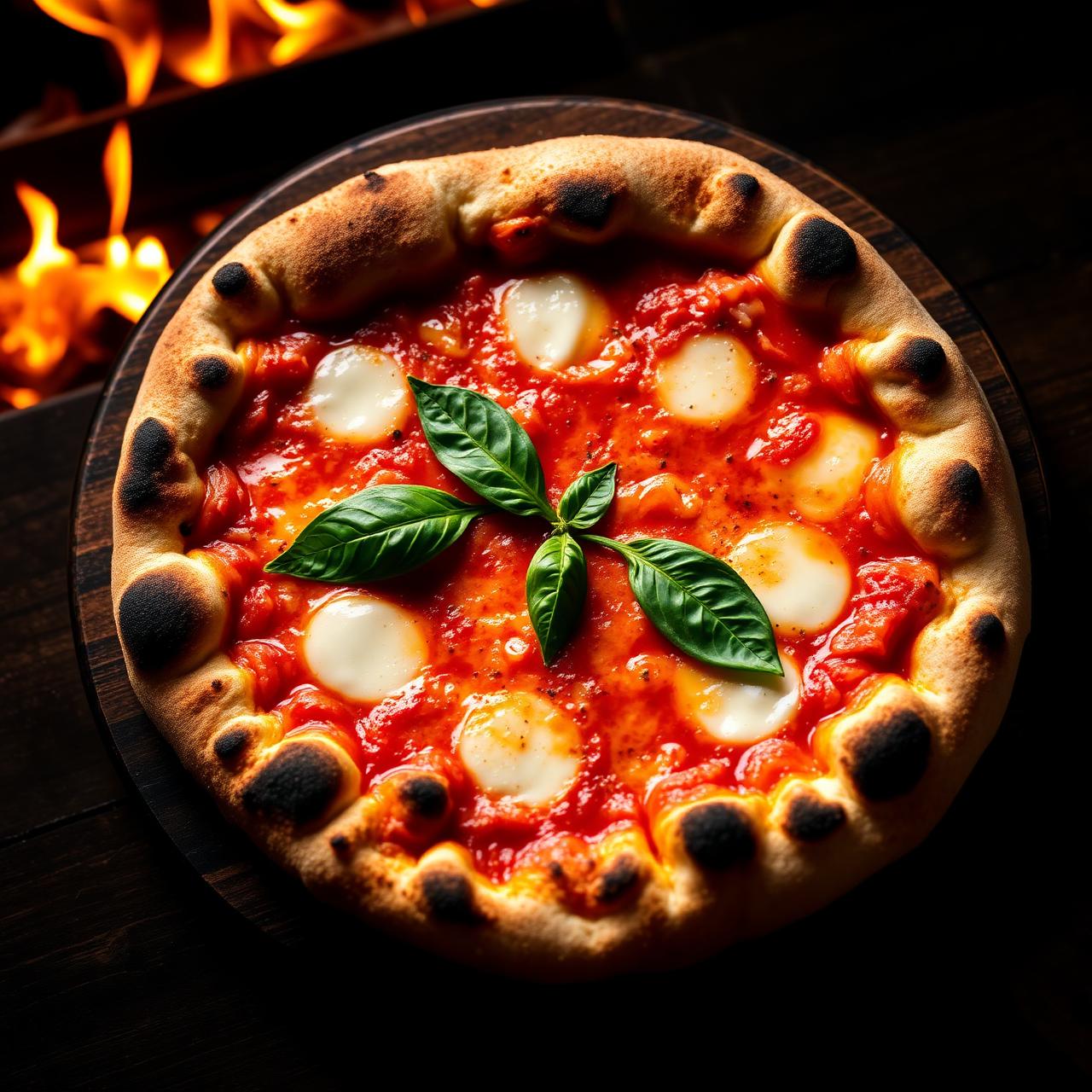 Neapolitan margherita pizza
