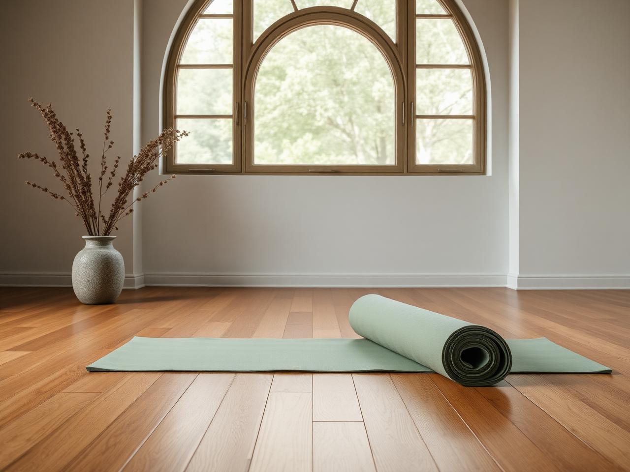 Serene yoga studio